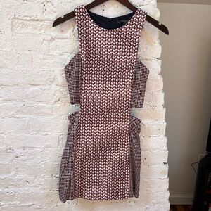 Zara Side Cutout Geometric Print Skirted Romper